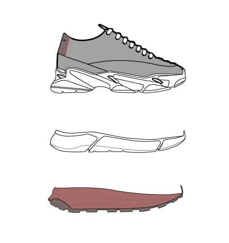 Sneaker and the sole of a sneaker