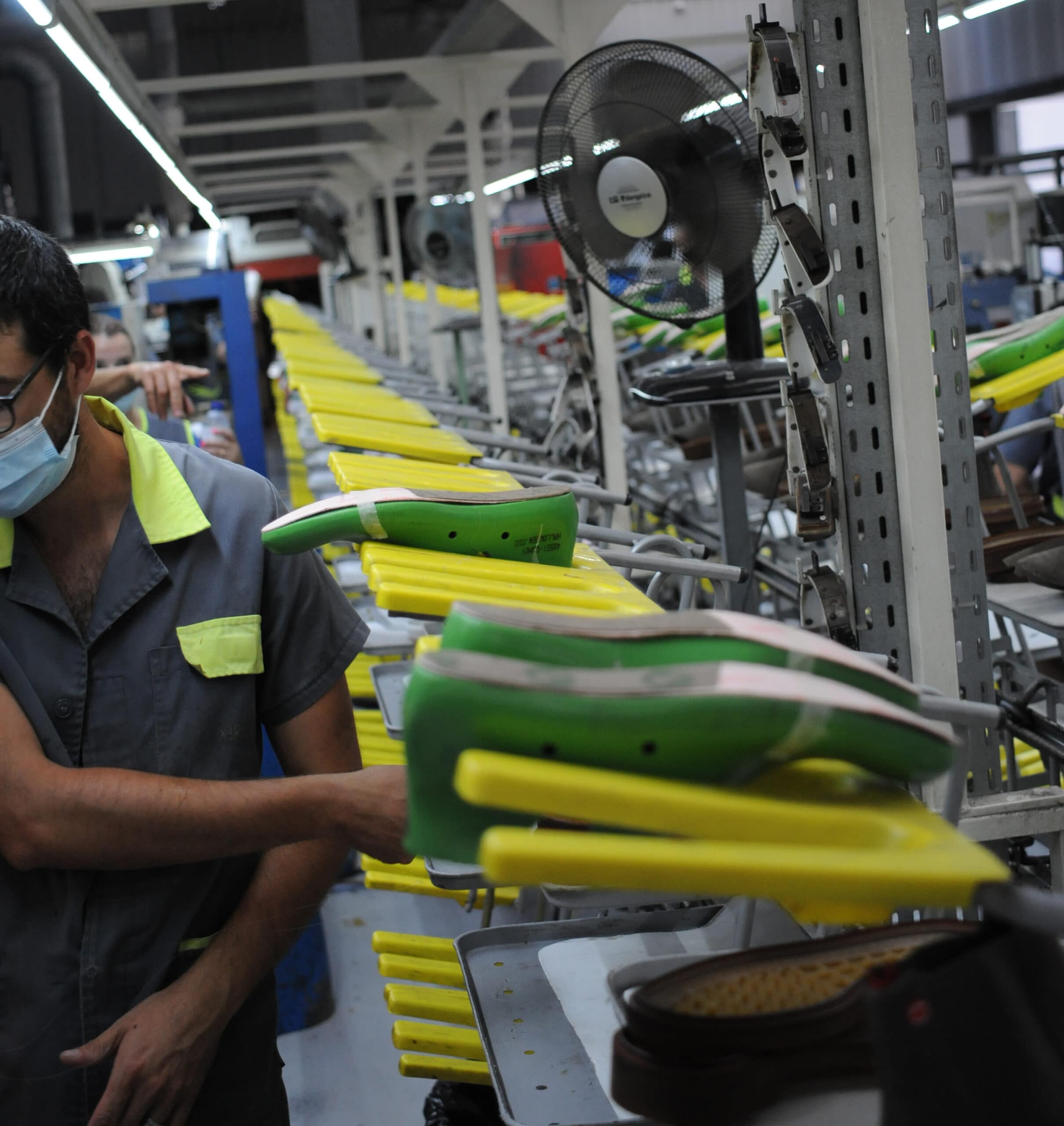 The shoe production factory