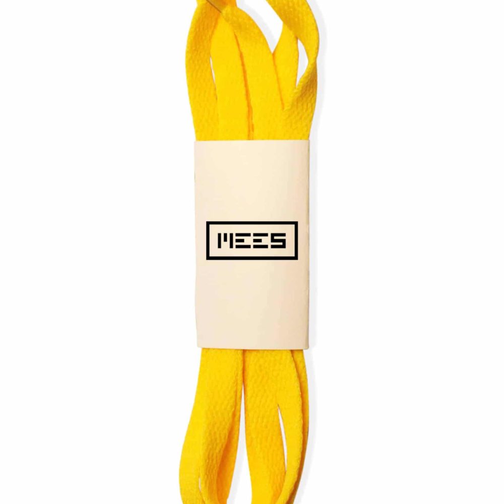 Yellow flat shoelaces / sneakerlaces