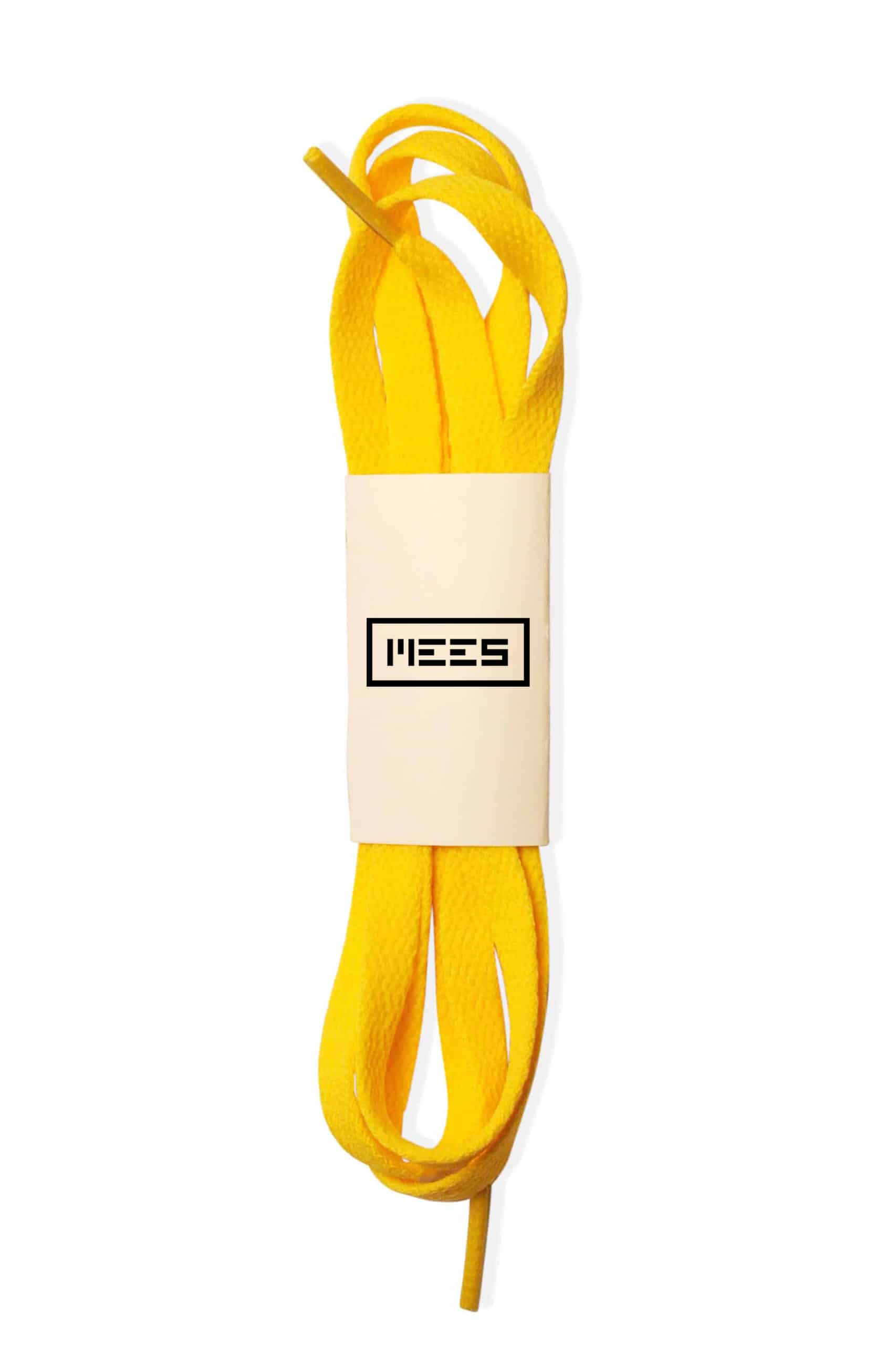 Yellow flat shoelaces / sneakerlaces