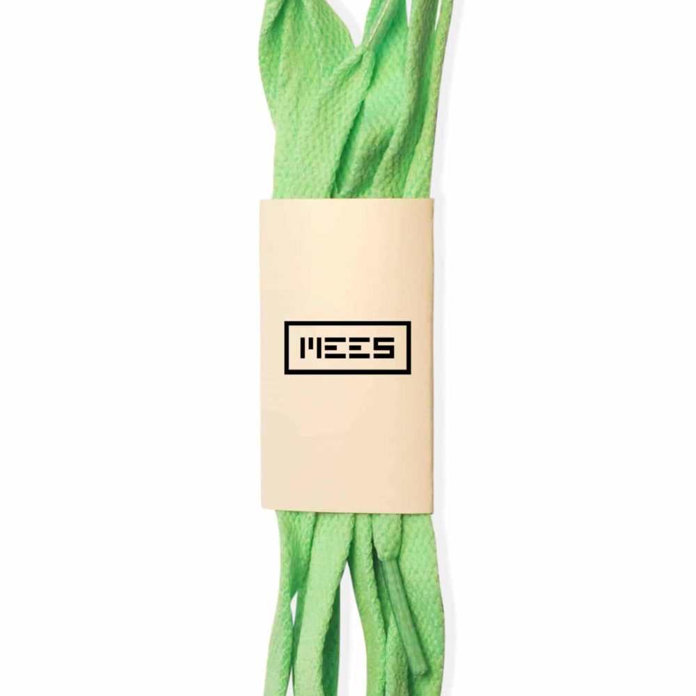Green flat shoelaces / sneakerlaces