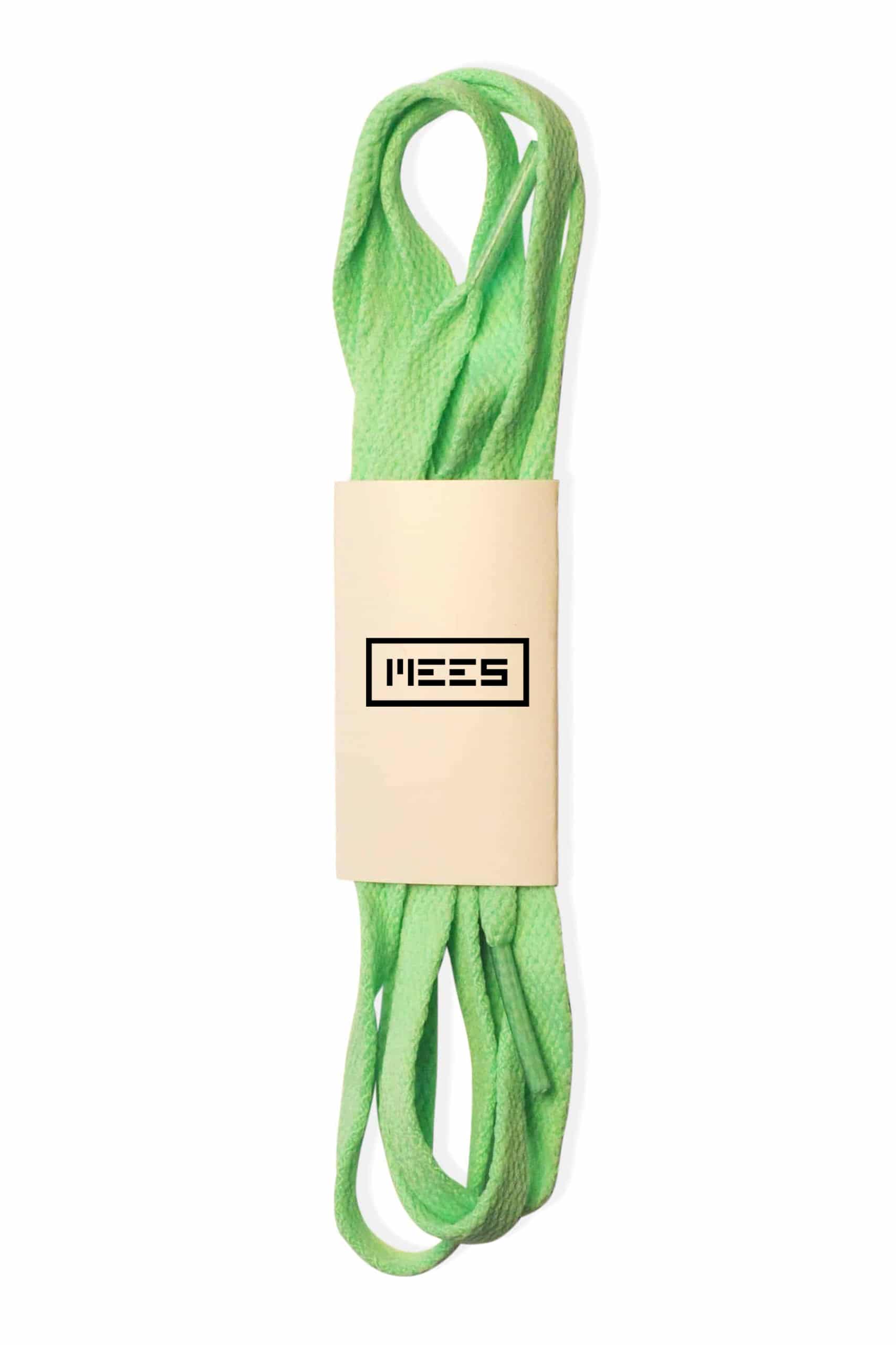 Green flat shoelaces / sneakerlaces