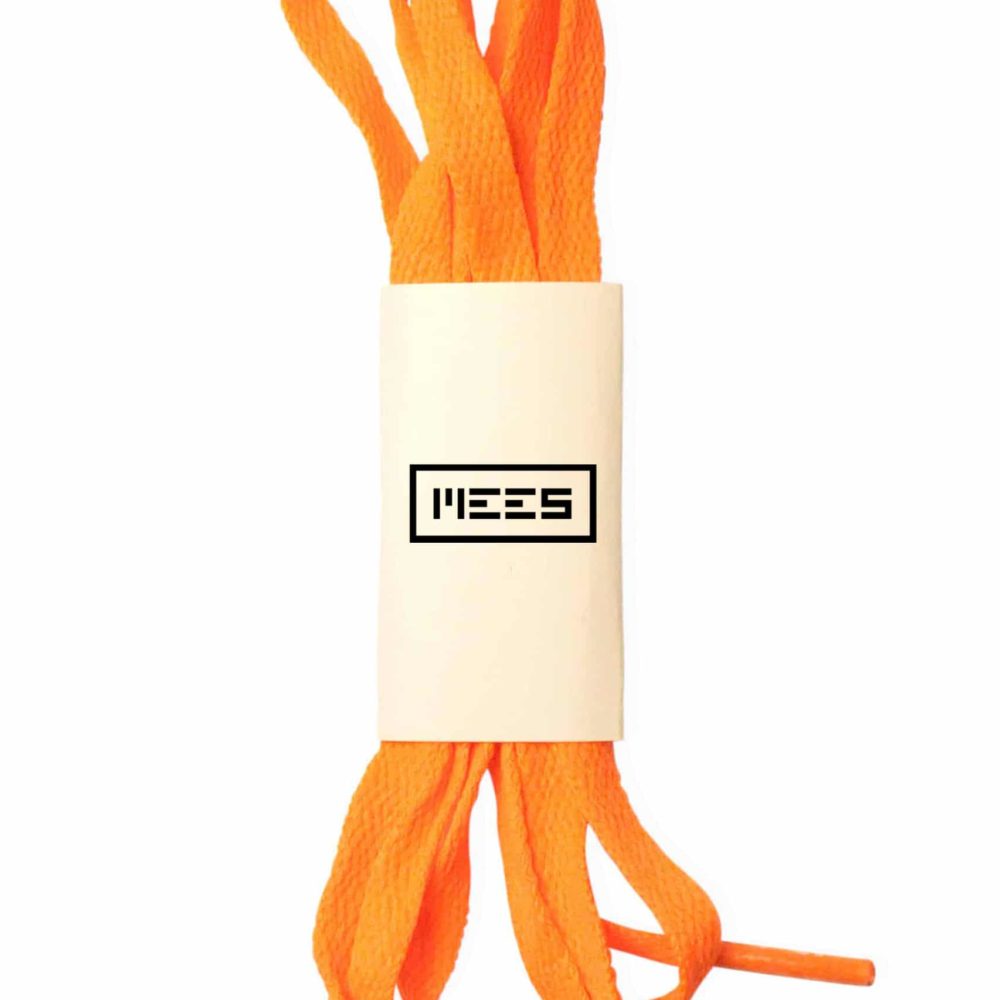 Orange flat shoelaces / sneakerlaces